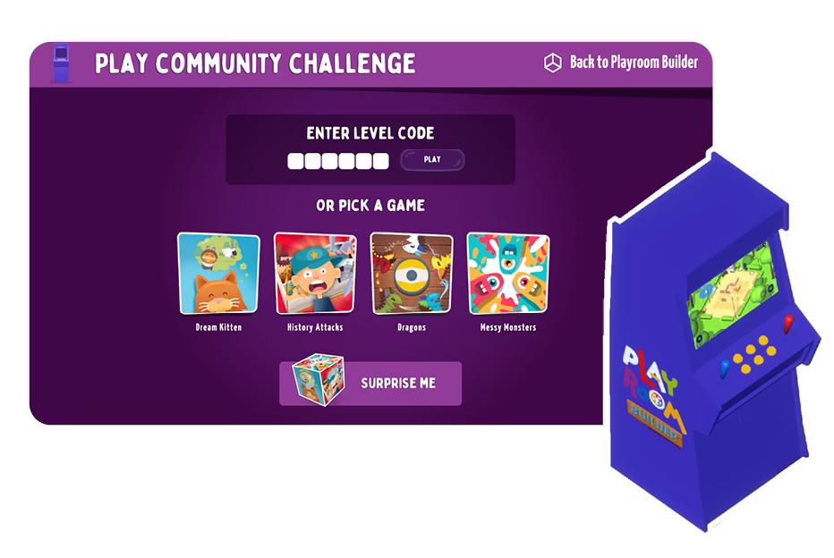 Builder screenshot with a arcade icon